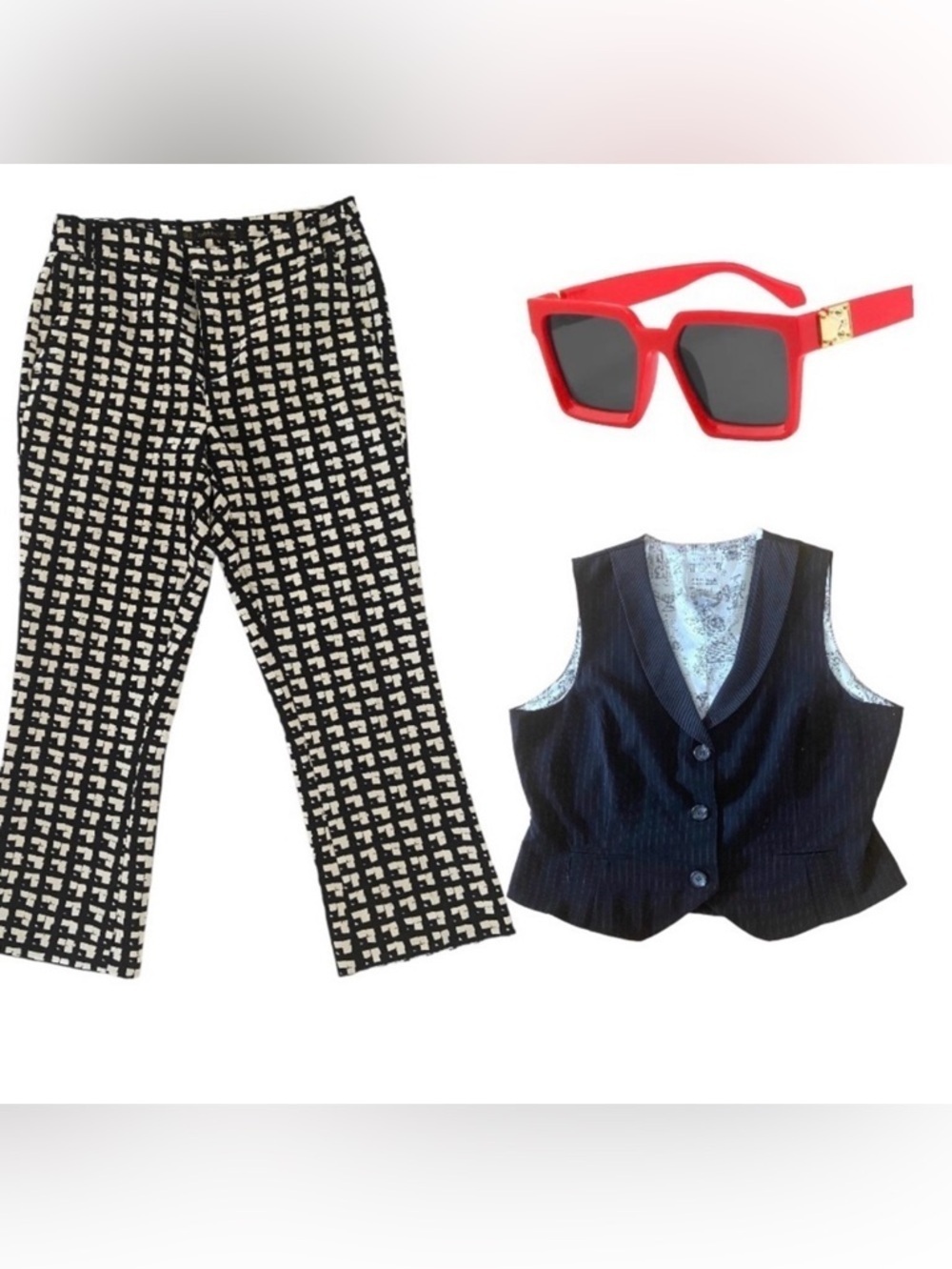 SPRING ZARA Print capri pant S
